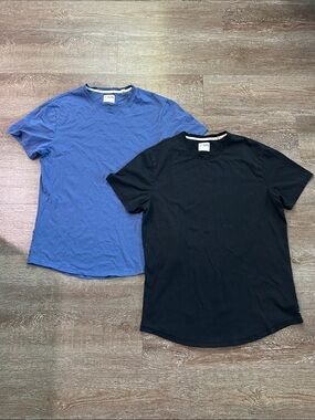 Men's Crew Neck T-Shirts - Black and Blue (2-Pack) CUTS AO forever tee